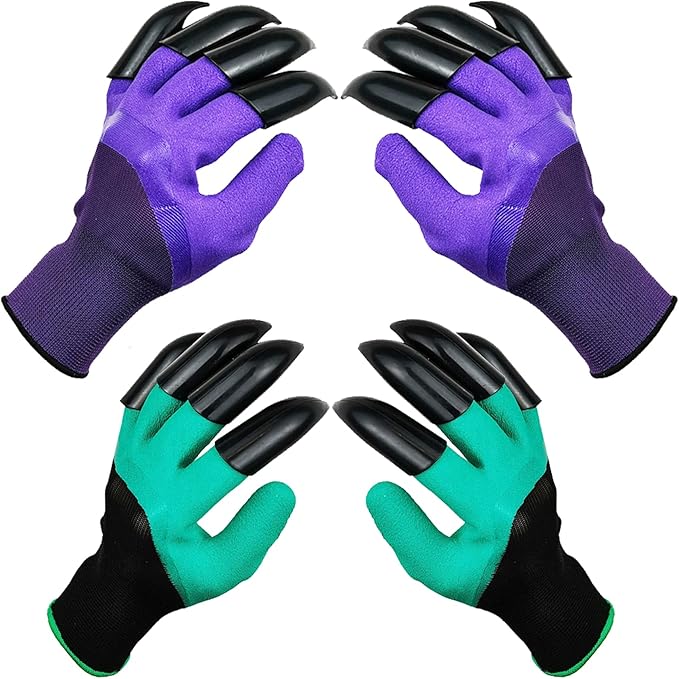 DCCPAA Garden Gloves with Claws,Claw Gardening Gloves for Digging,Planting, Weeding, Seeding-Waterproof for Men and Women