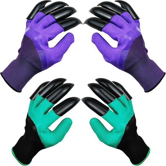 DCCPAA Garden Gloves with Claws,Claw Gardening Gloves for Digging,Planting, Weeding, Seeding-Waterproof for Men and Women