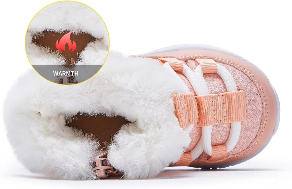 BMCiTYBM Girls Boys Snow Boots Warm Winter Fur Lined Baby Shoes (Infant/Toddler/Little Kid)