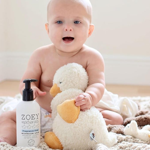 Absolutely Natural Zoey Naturals Fragrance-Free Baby & Toddler Lotion – Hypoallergenic, Vegan, Gentle Moisturizer for Sensitive Skin – Non-Greasy, Paraben & Phthalate Free – 9.65 oz