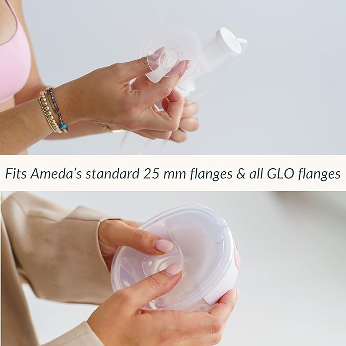 Ameda Breast Pump Flange Insert | 15mm Flange Insert | Ameda Pump Parts | Universal Flange Insert | Compatible with GLO, MYA Joy, MYA Joy Plus and Pearl Breast Pumps | 2 Count