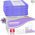 Diaper Pail Refill Bags Compatible With Dekor Plus Diaper Pail, Extra 30% Length, Lavender Scent, 5 Pack