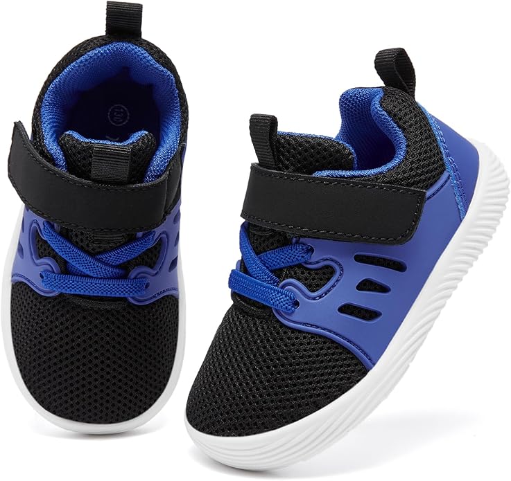 MORENDL Toddler Sneakers Baby Boys & Girls Barefoot Shoes Lightweight Breathable Walking Running Tennis Athletic Sport Shoes