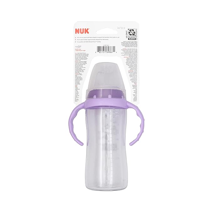 NUK Large Learner Tritan Cup, 10 oz, 8+ Months – BPA Free, Spill Proof Sippy Cup