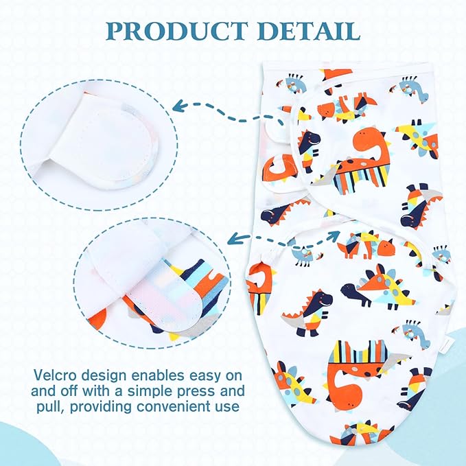 Cinaci 2 Pieces Adjustable Soft Cotton Baby Swaddle Sleep Sacks Hats Newborn Nursery Caps Beanies Bonnets Swaddle Blanket Wraps for Baby Girls Boys Infants Newborns (2PCS S6)