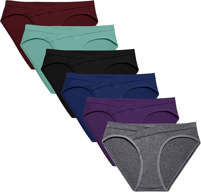 Molasus Cotton Crossover Maternity Underwear Under Bump Pregnancy Bikinis Panties