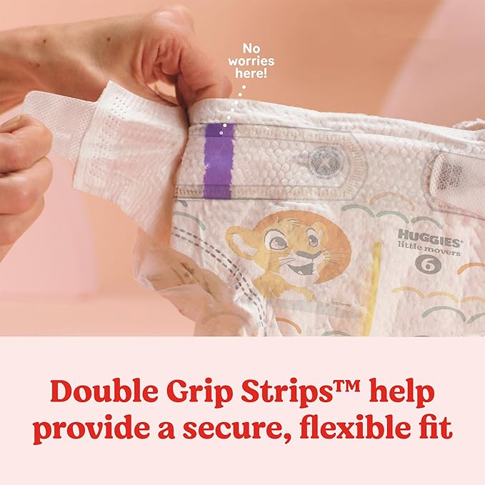 Huggies Size 5 Diapers, Little Movers Baby Diapers, Size 5 (27+ lbs), 132 Count (2 Packs of 66), Packaging May Vary