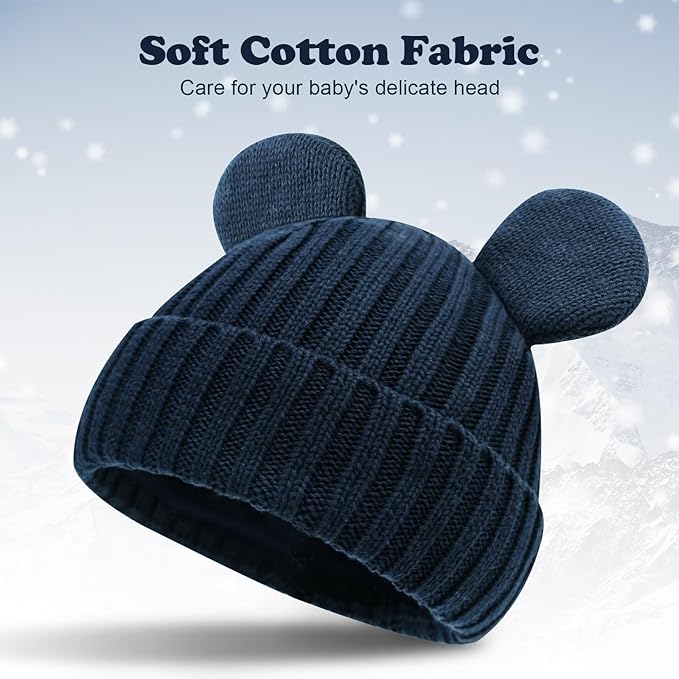 Toddler Boy Winter Beanie Baby Knit Hat Warm Girl Beanies Newborn Cute Hats for Kids
