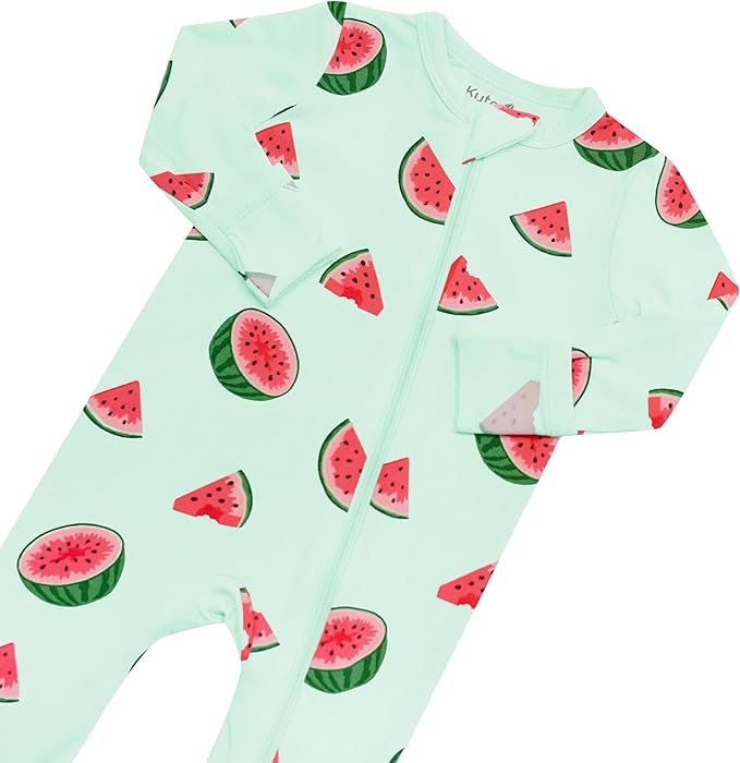 KYTE BABY Unisex Rayon Made From Bamboo Zippered Rompers 0-24 Months