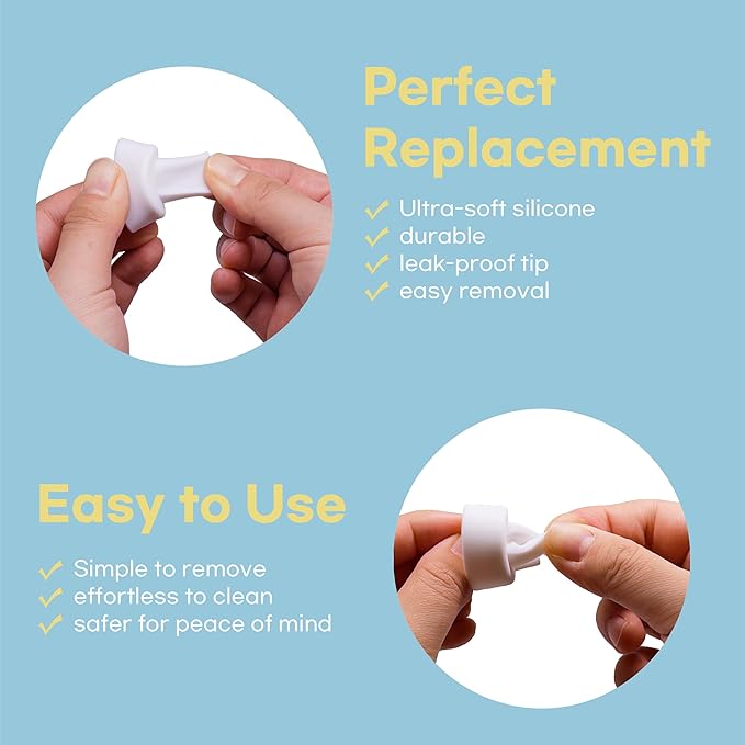 Flange Inserts for Spectra, Spectra Replacement Pump Parts for S1/S2/9 Plus, Not Original Accessories, Breast Pump Parts Include 2-Pack 17MM Flanges and 4-Pack Duckbill Valves
