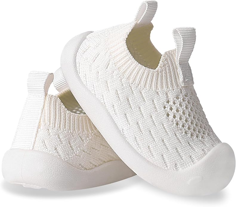 Baby Walking Shoes Toddler Girl Boy Soft Sole Breathable Cotton Canvas Shoes Infant Lightweight Non-Slip Safer Slip-on First Walkers Shoes Casual Tennis Wide Sneakers Rubber Soles Running Outdoor