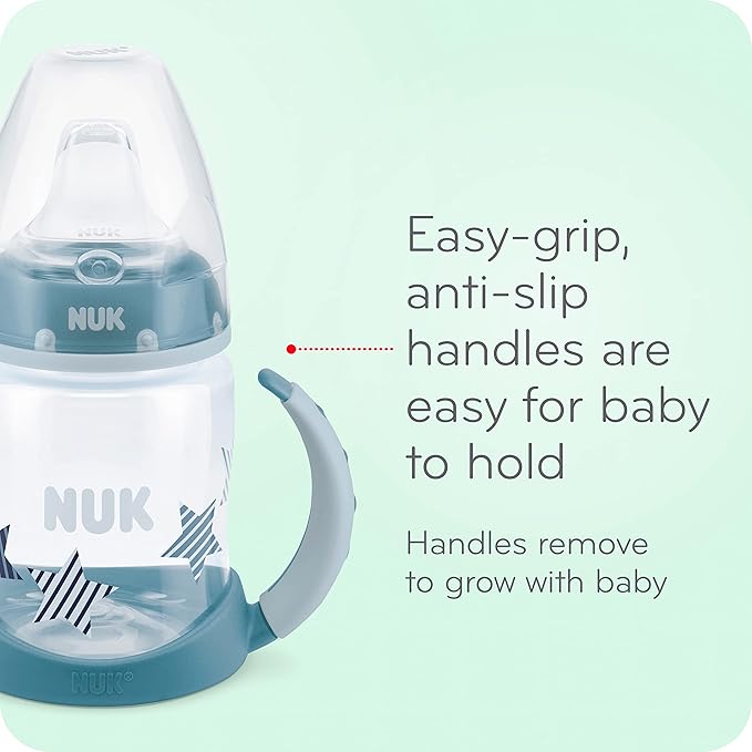 NUK Large Learner Tritan Cup, 10 oz, 8+ Months – BPA Free, Spill Proof Sippy Cup