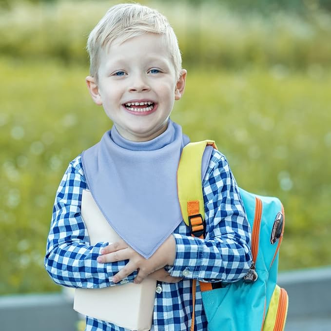 Adult Drool Bib for Special Needs, 3 Pk Soft Absorbent Large Bandana Bibs Set for Kids 4+, Men Women, Teens & Adults