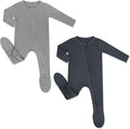 HAPIU Rayon from Bamboo Baby Footed Pajamas, 2 Way Zipper YKK, Footie for Baby Boy Girls, Newborn-24 Months
