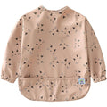 ARI MES Long Sleeves Waterproof Baby Bibs for Eating - Kitty Cats, Large- Wearable, Coverall for Toddler, Long Sleeve Bib, Smock Apron for Feeding - Applicable for 6-72 Months