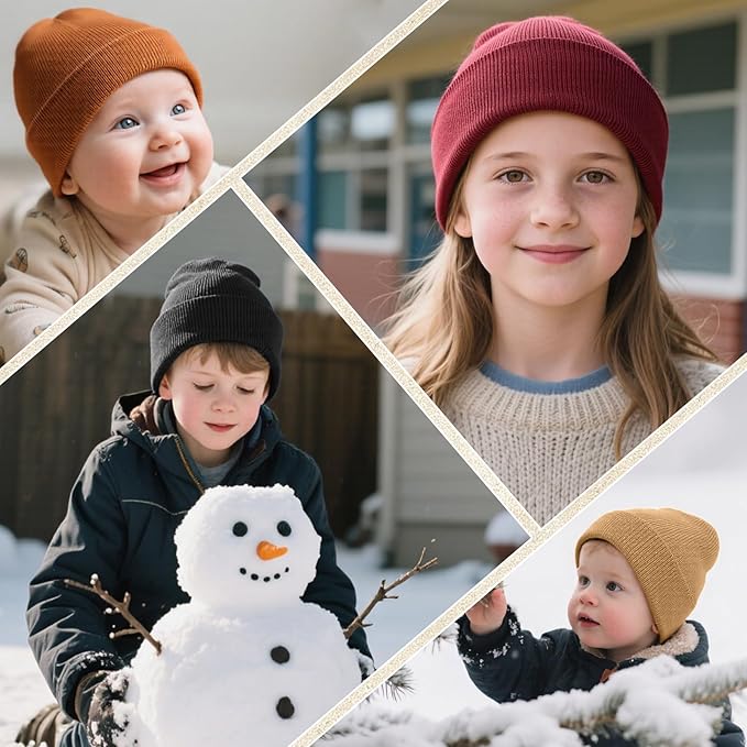 ZOORON Toddler Beanie Baby Beanies for Boys Girls Kids Winter Hats Children Knit Warm Caps 0-12years
