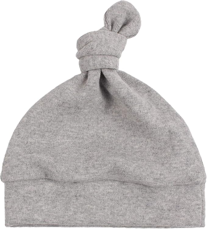 JANGANNSA Newborn Baby Hat Infant Baby Boys Beanie Top Knot Stretchy Hats for Girls 100% Organic Cotton