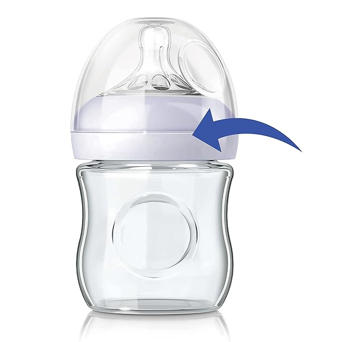 Replacement Screw Ring Compatible with Philips Avent Natural Bottles, PP or Glass Bottles; Not for AntiColi Nipple, Made by Maymom; Replace Avent Natural Screw Ring Collar
