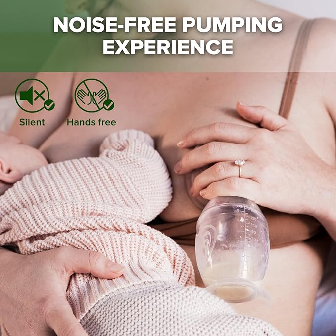 haakaa Manual Breast Pump with Flower Stopper Set, Gen.2 Silicone Hand Pump with Suction Base, BPA Free (4oz/100ml, Oat)