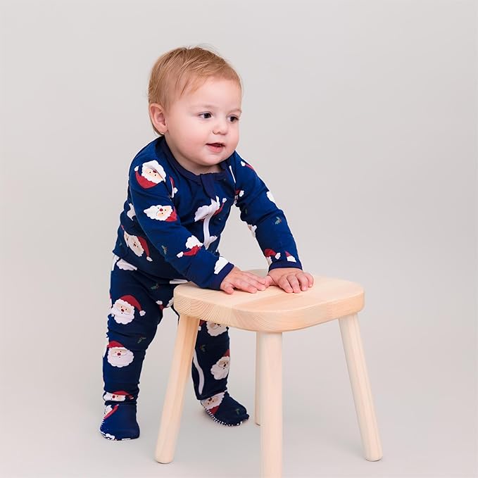 O2 BABY Baby Boys Girls Organic Cotton Zip-Front Sleeper Pajamas, Footed Sleep 'n Play