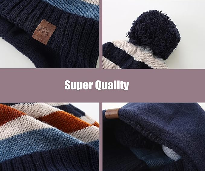 Moon Kitty Baby Boys Hats Toddler Beanies for Boys Winter Fleece Winter Hat Boys