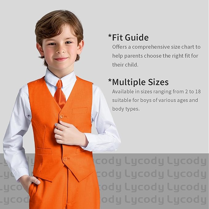 Boys Vest Set Formal Dress Suits Wedding Outfit Dresswear