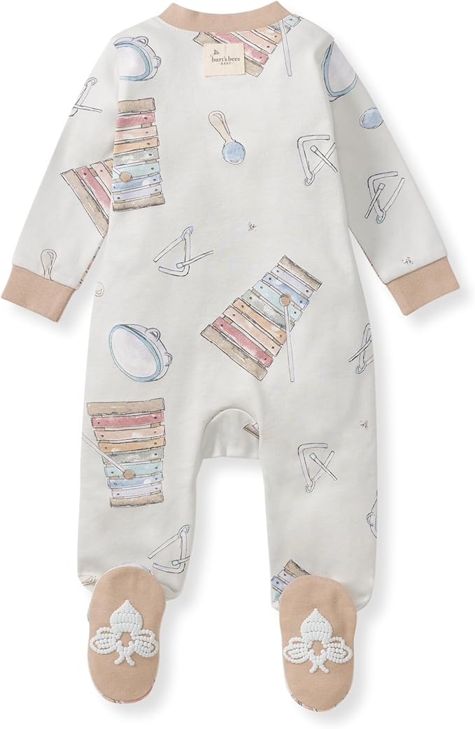 Burt’s Bees Baby Boys' One-Piece Sleep and Play 100% Organic Cotton PJs