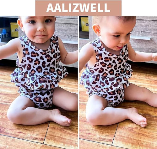 Aalizzwell Toddler Baby Girl Bathing Suit Two Piece Swimsuit Bikini Beach Wear