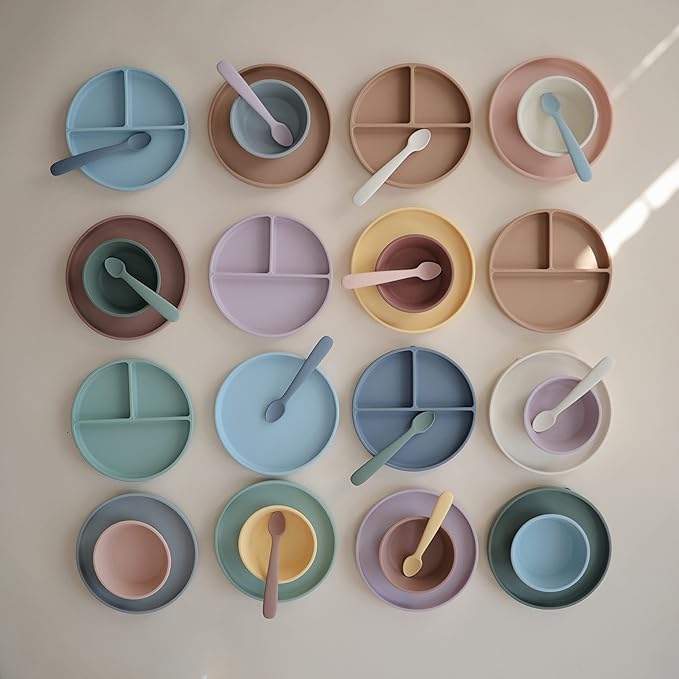 mushie Silicone Suction Plate | BPA-Free Non-Slip Design (Daffodil)