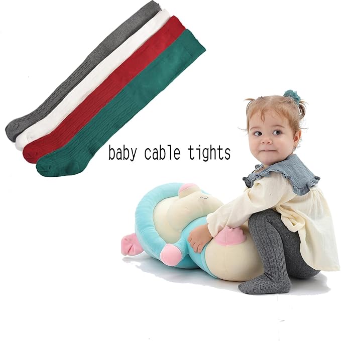 EPEIUS Baby Girl Tights Thick Cable Knit Leggings Stockings Cotton Pantyhose for Newborn Infant Toddler 3/4/5/6 Pack