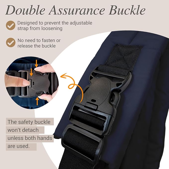 Baby Sling Carrier for Newborn to Toddler(8-45 Lbs), Cozy Wearing Baby Wrap Carrier with Adjustable Shoulder Strap Safety Buckle, Portable Lightweight Child Carrier Sling One Size Fit All Parents-Blue