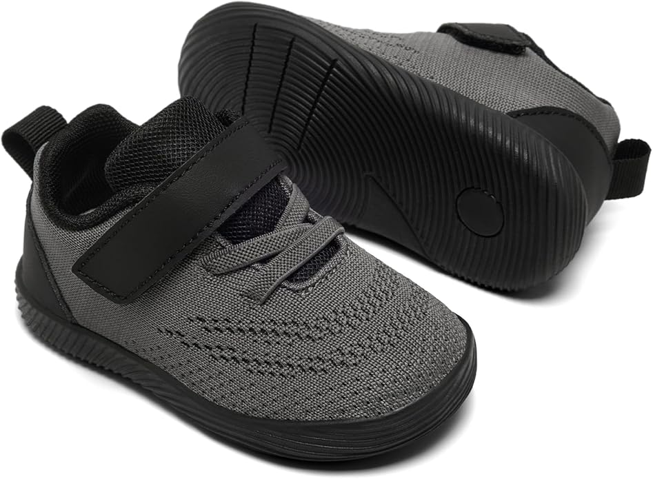 MORENDL Toddler Sneakers Baby Boys & Girls Barefoot Shoes Lightweight Breathable Walking Running Tennis Athletic Sport Shoes
