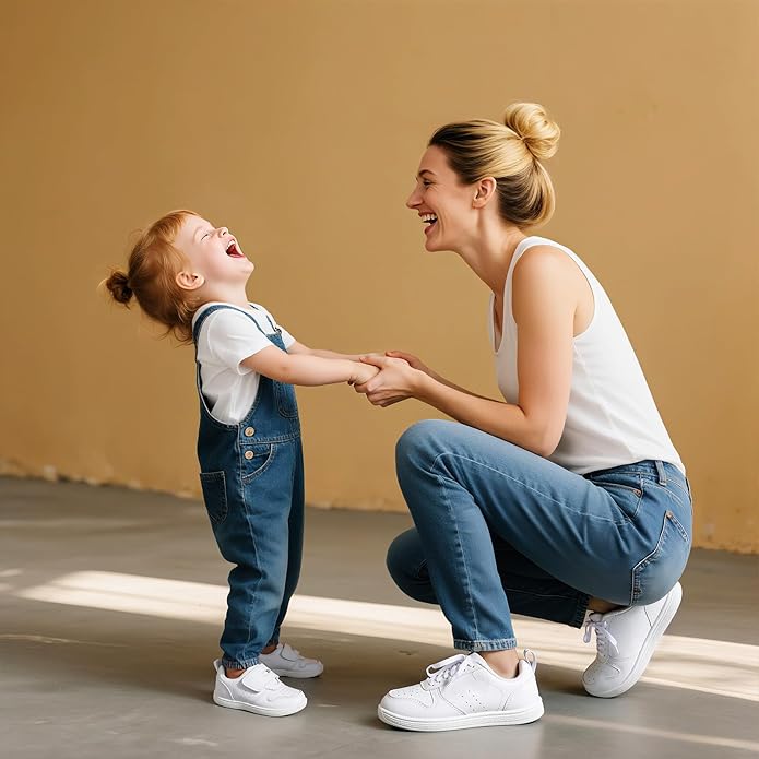 Toddler Wide Toe Box Barefoot Shoes Boys Girls Sneakers Zero Drop Kid Tennis Running Shoes Lightweight Non-Slip Comfortable Leather First Walking Shoe Outdoor Activities School