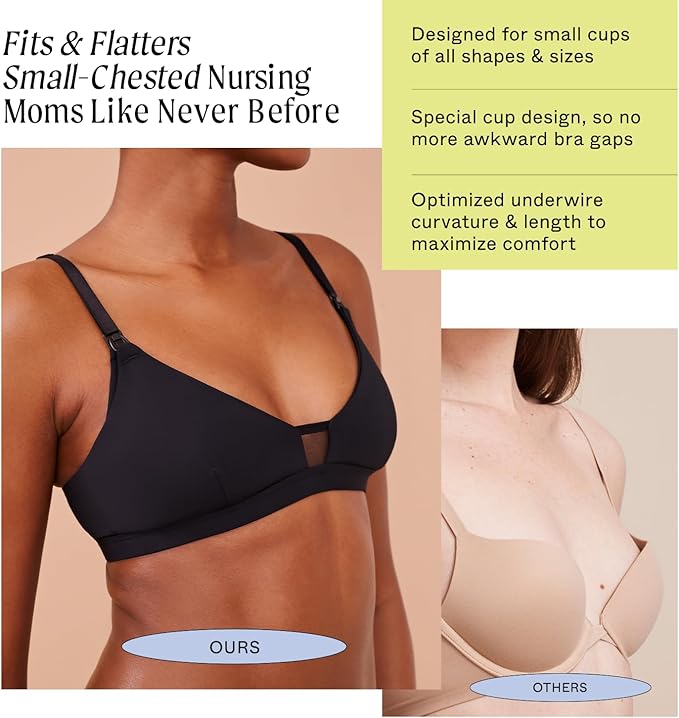 Pepper Nursing Wirefree Bra | Wireless Maternity Bra for Women, Drop-Down Cups with One-Hand Clasp (XXS-XL)