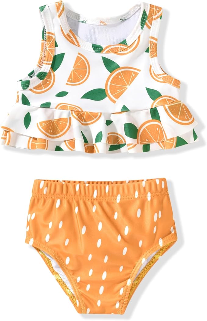 Aalizzwell Toddler Baby Girl Bathing Suit Two Piece Swimsuit Bikini Beach Wear