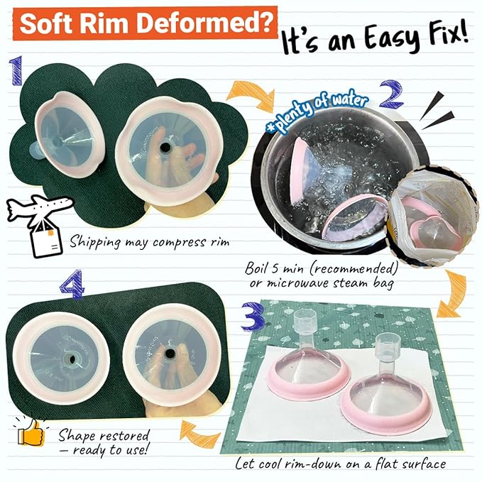 27mm Maymom MyFit Shields, Pano Series; Compatible with Medela Breast Pump- PersonalFit, Freestyle, Harmony, Maxi, Freestyle Flex Connector; Connect to Maymom Widemouth/Narrow Connector, 2pcs