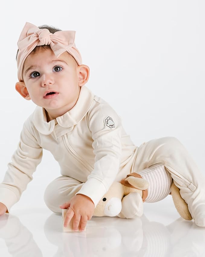 MON CHOU Baby Footie Pajama - Luxuriously Soft Pima Cotton Baby Sleepers - Organic Cotton Pajamas - Premium Newborn Onesie