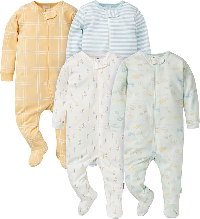 Gerber Baby Boys 4 Pack Sleep 'N Play Footie