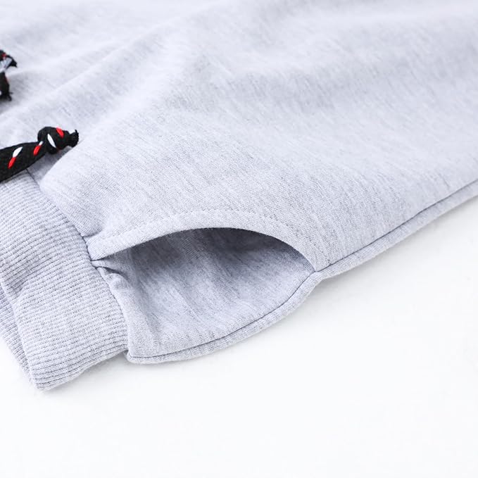 HILEELANG Toddler Boys Cotton Jogger Sweatpants 3 Pack, Soft Adjust Elastic Waist Pants with Pockets, Sizes 12M-7T