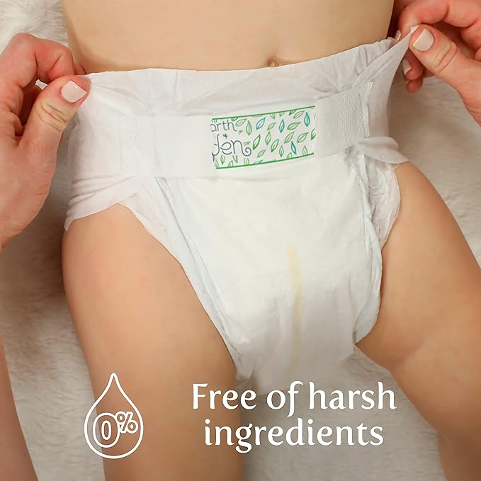 Earth & Eden Sensitive | Eco-Conscious & Hypoallergenic Diapers | Size 4 | 192 Count