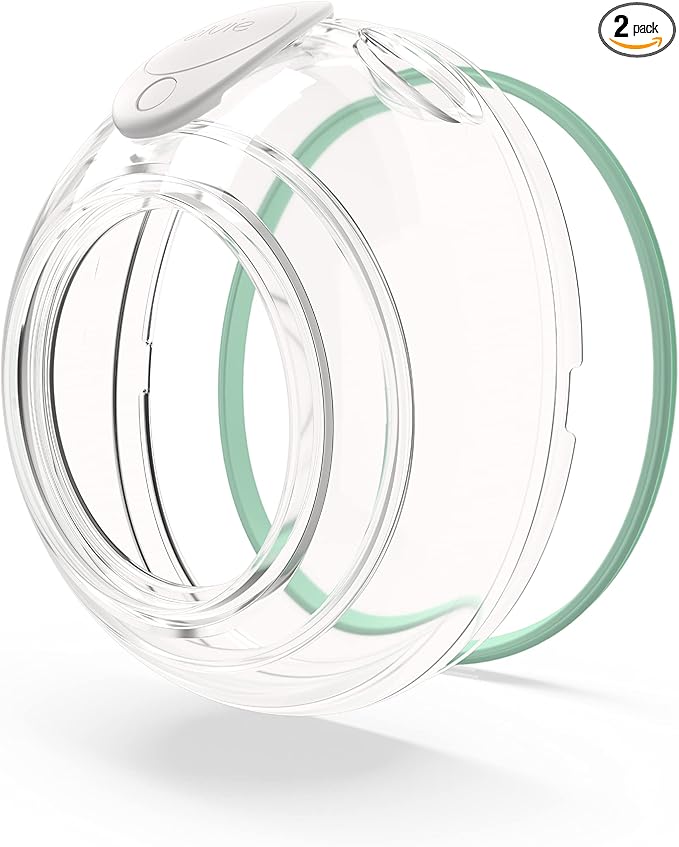 Elvie Stride 5 oz Breast Pump Cups - Dishwasher Safe, Food Grade Silicone, BPA Free - Accessories for Breastmilk Storage & Pumps - 2 Pack