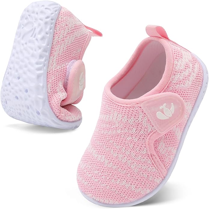 FEETCITY Baby Boys Girls First Walking Shoes Infant Sneakers Crib Shoes Breathable Lightweight Slip On Shoes