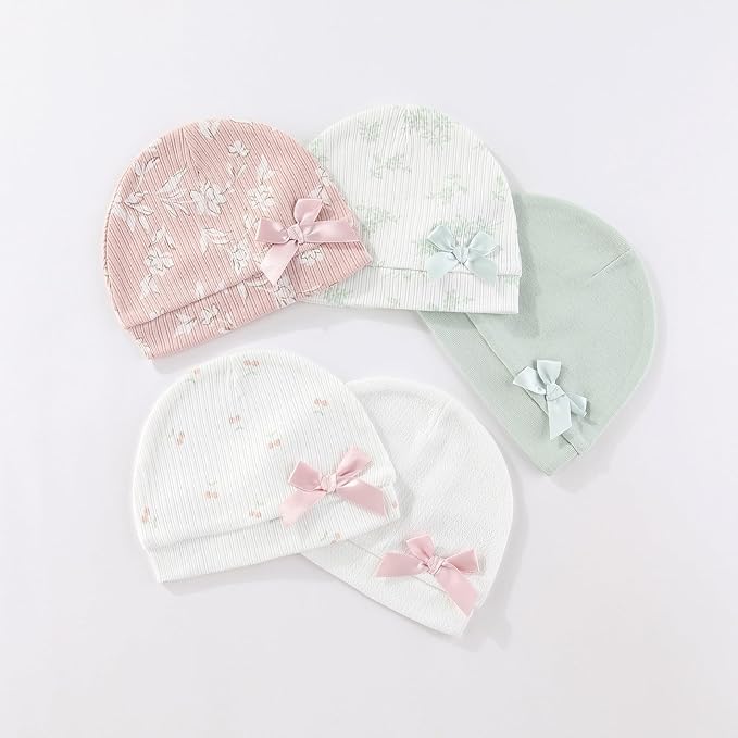 Fashion Baby Boy Girl Clothing Set Cotton Soft 3-Piece Long Sleeve Button Rompers 5-Pack Hats&Gloves Infant Clothes