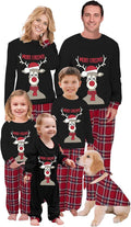 Awoscut Christmas Family Matching Pajamas Christmas Pjs Holiday Nightwear Sleepwear Sets Long Sleeve Pjs