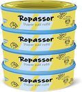 Diaper Pail Refill Bags for Genie Complete/Expressions & Munchkin Step Diaper Pail (1120count) 4 Packs, 7-Layer Odor-Absorbing, Disposable Diaper Poop Bags, Baby essentials