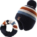 LMLALML Boys Winter Hat Earflap Knitted Beanie for Kids Warm Fleece Lined Thicken Hat for Baby