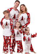 Awoscut Christmas Family Matching Pajamas Christmas Pjs Holiday Nightwear Sleepwear Sets Long Sleeve Pjs