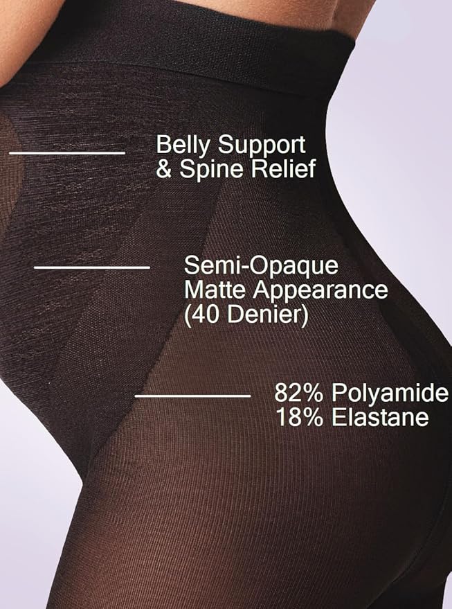 Mila Marutti Maternity Tights for Women - Premium Pregnancy Tights - Pantyhose for Pregnant Women
