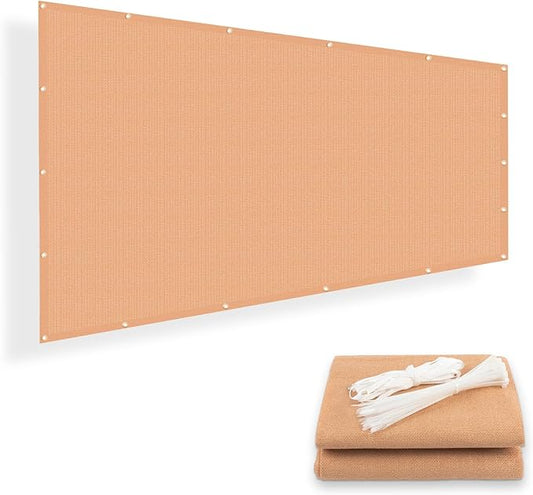 SUNNY GUARD Shade Cloth Custom Size 11x13 FT Sun Shade Screen Fabric Shade Cover Tarp with Grommets for Pergola Backyard Garden, Peach Fuzz(We Customized)