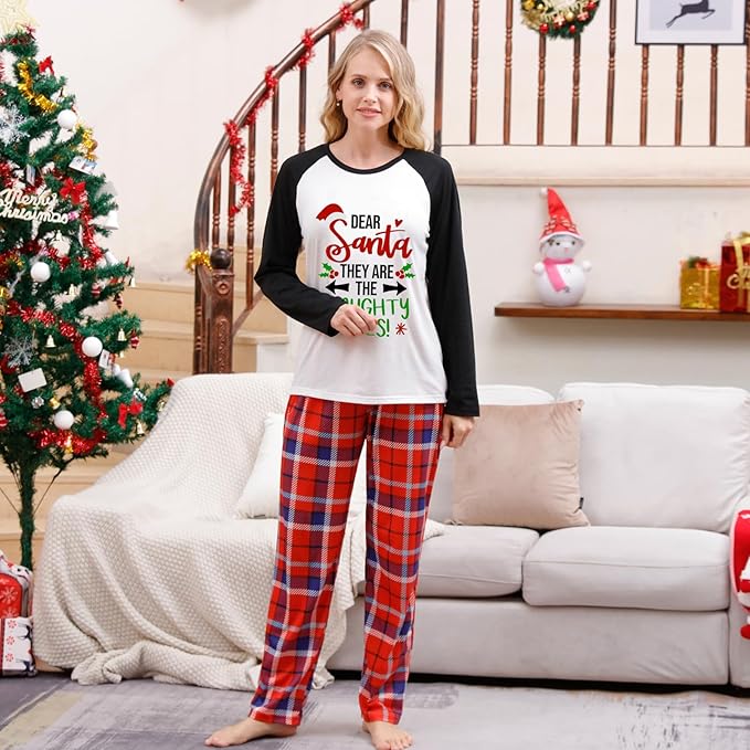 Awoscut Family Christmas Pajamas Matching Pajamas for Family, Xmas PJs Sets Holiday Sleepwear